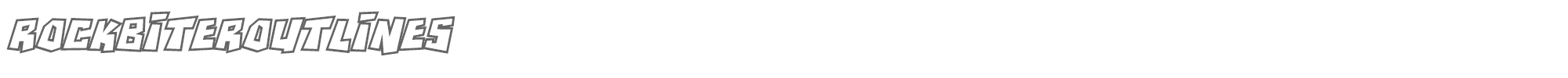 RockBiter RockBiterOutlines Italic.ttf font preview